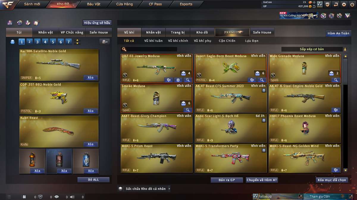 shop acc cf uy tin gia re